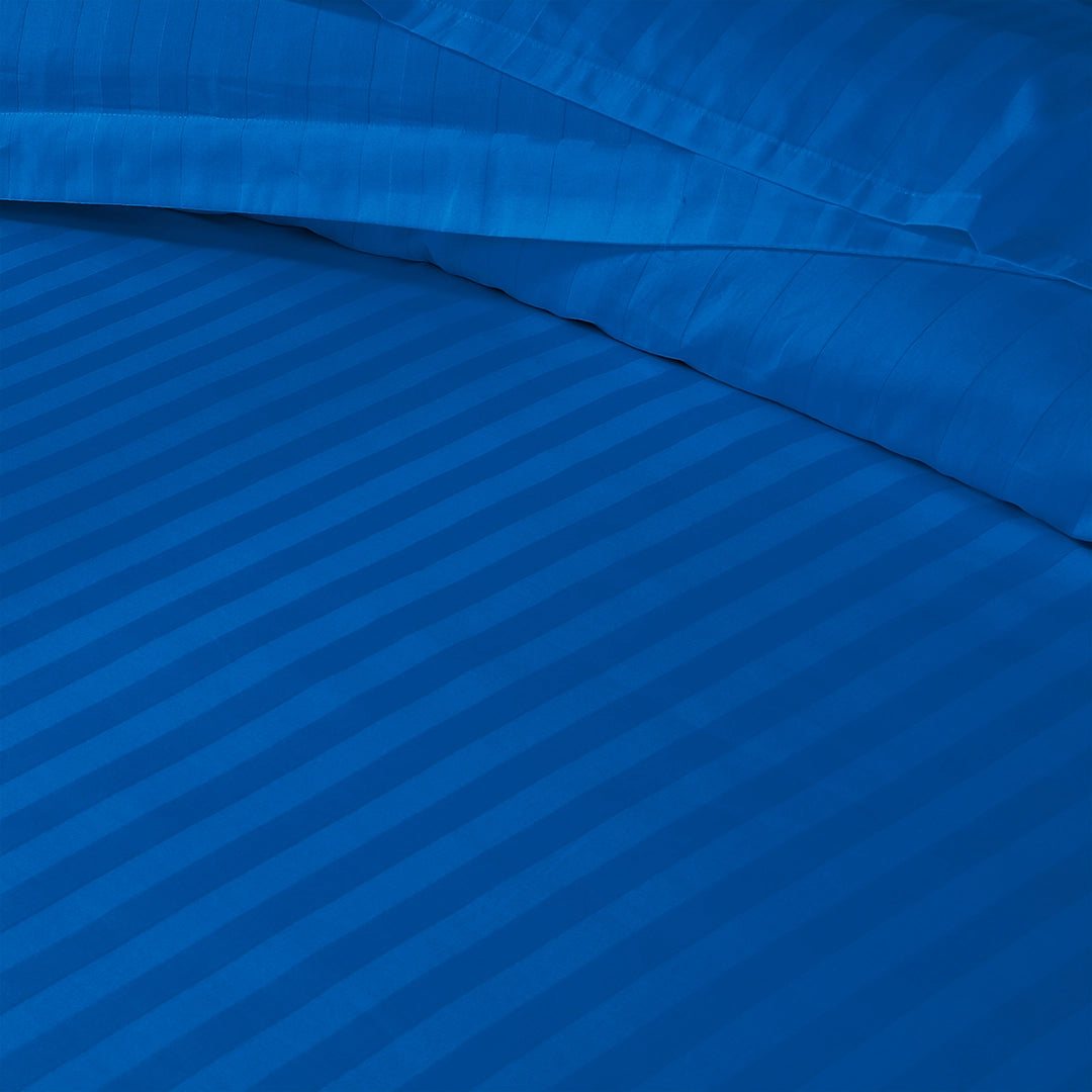 3/6 Piece - Vibrant Royal Blue Satin Stripe Set - 3325