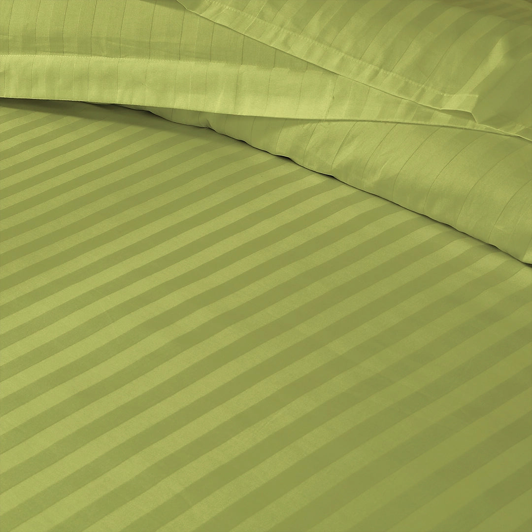 3/6 Piece - Parrot Green Satin Stripe Set - 3327