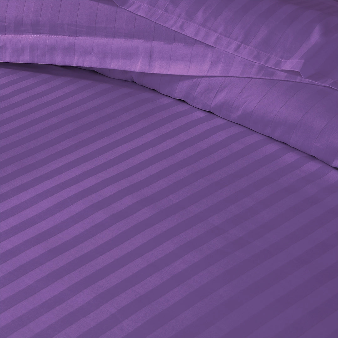 3/6 Piece - Purple Satin Stripe Set - 3330