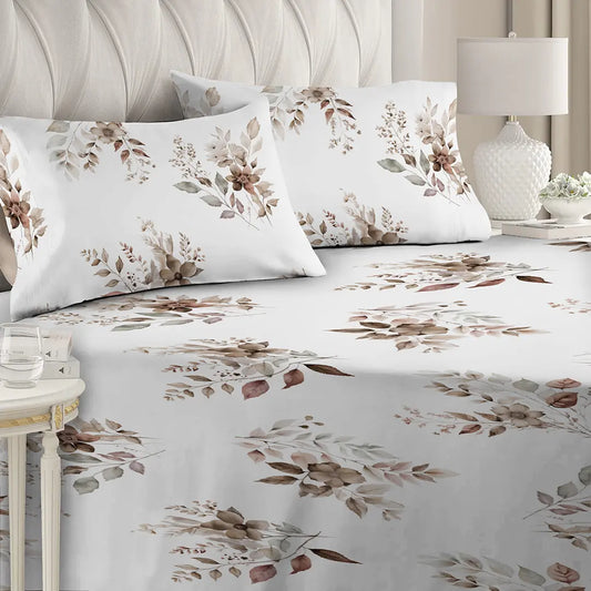 Woodrush floral Bed Sheet