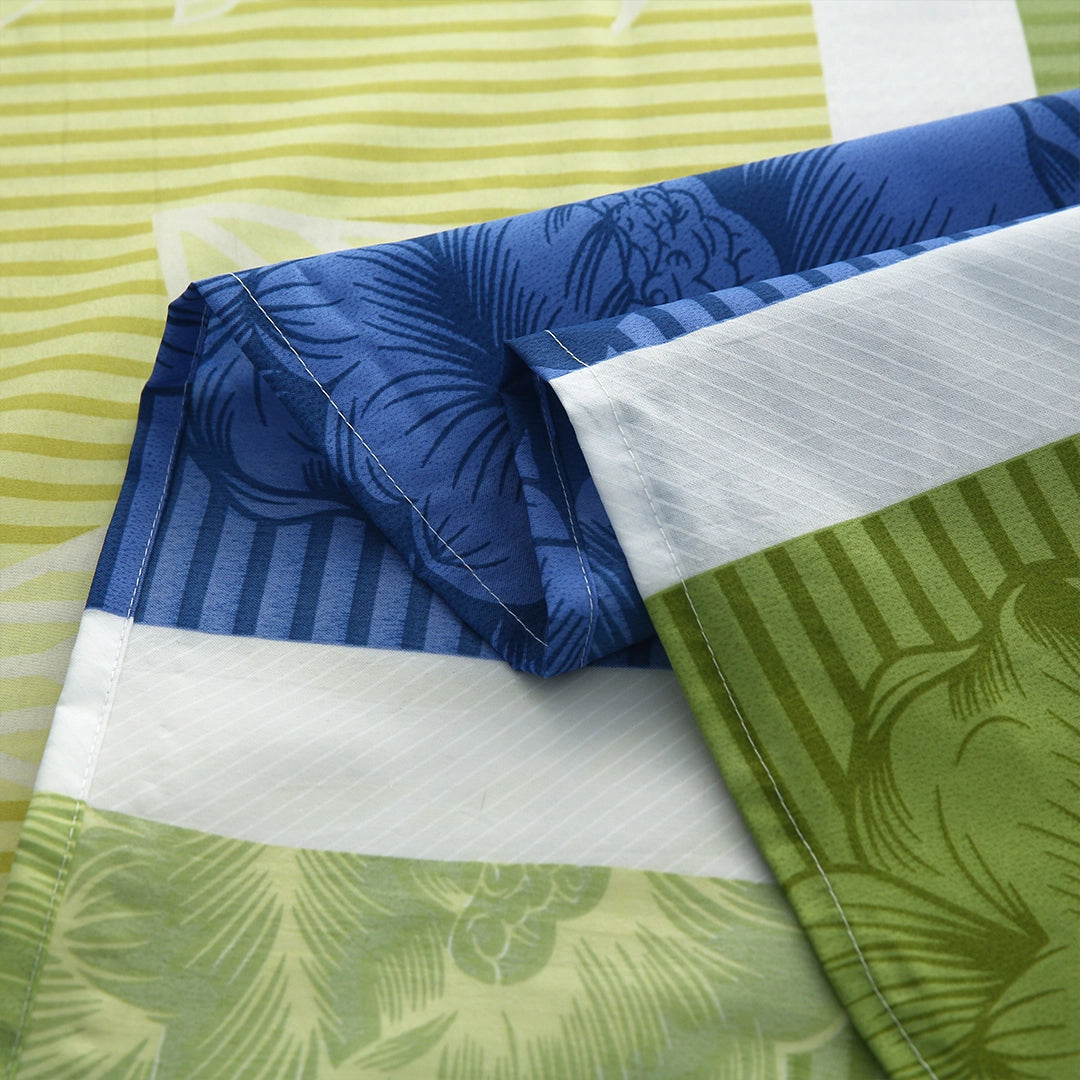 3/6 Piece - Royal Indigo & Pistachio Floral Set - 3343