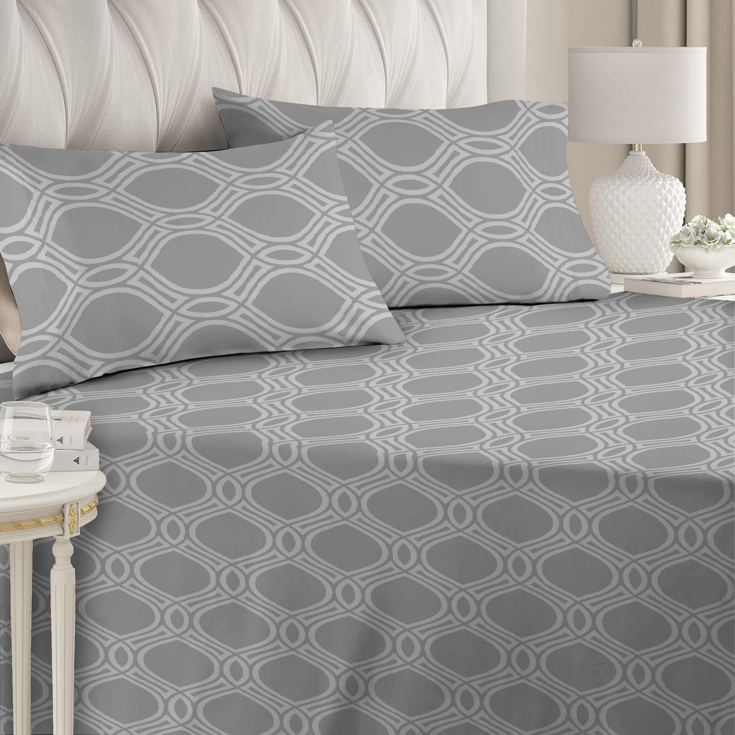 3/6 Piece - Grey Eyelet Set - 3155