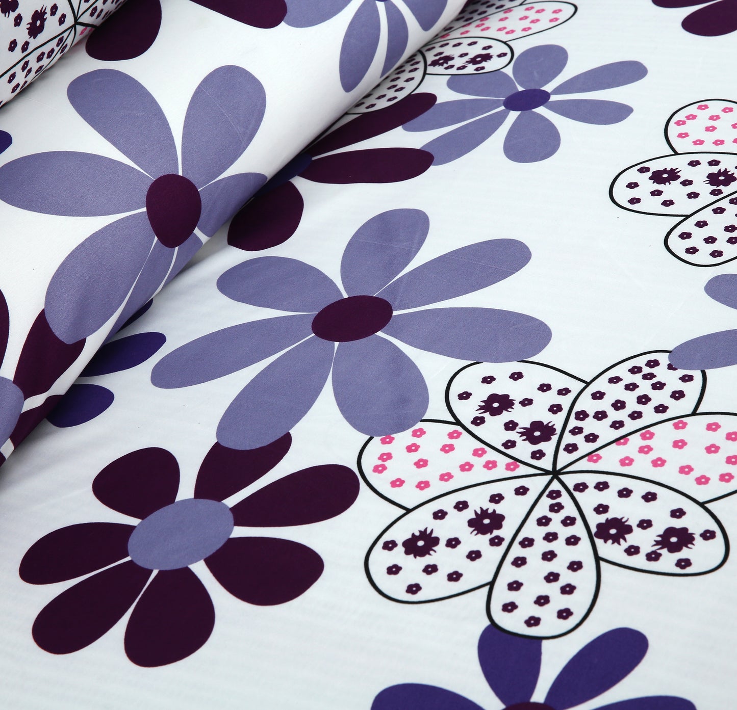 6 Piece - Blue Hues Floral Printed Duvet Cover Set