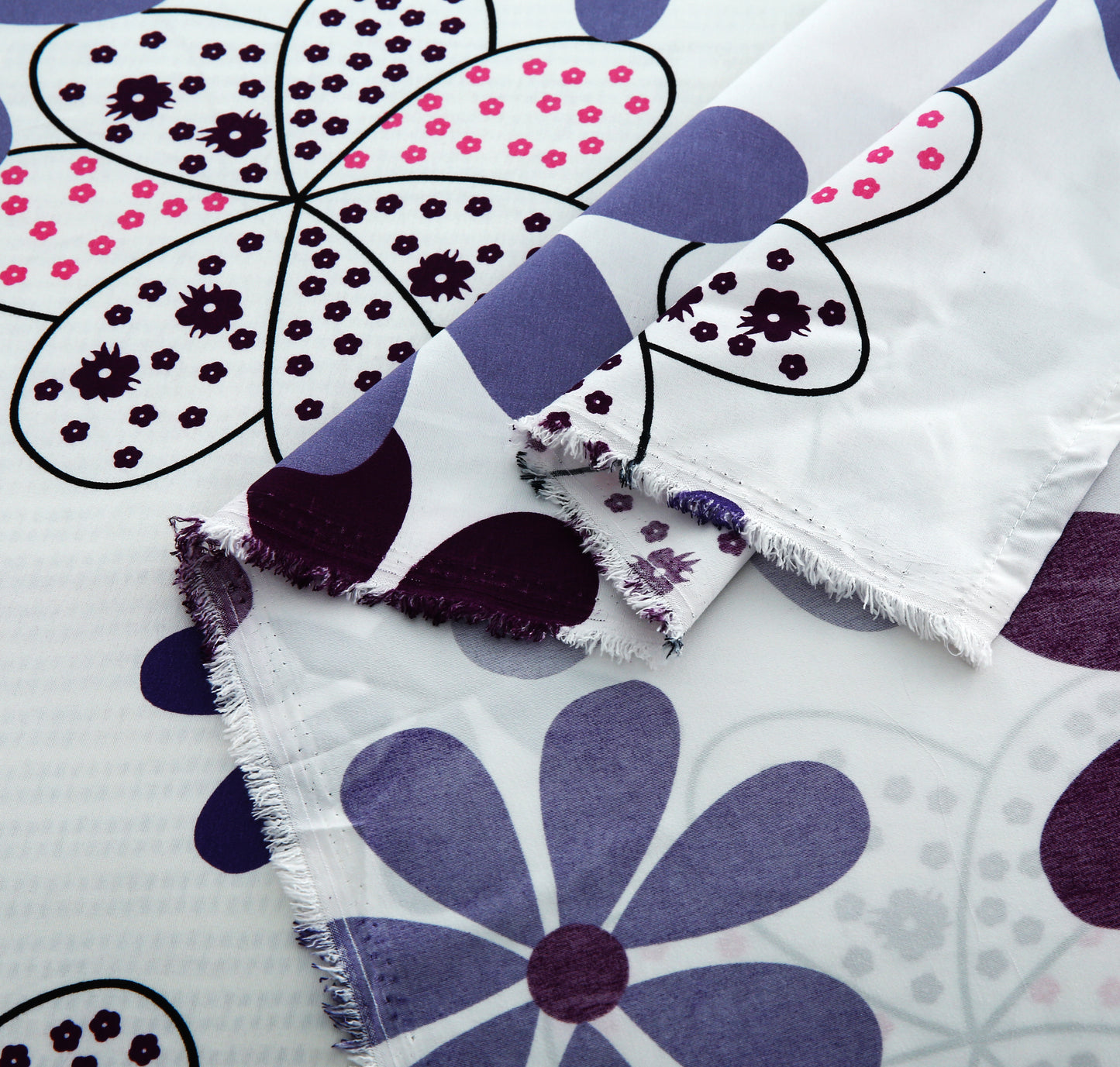 6 Piece - Blue Hues Floral Printed Duvet Cover Set