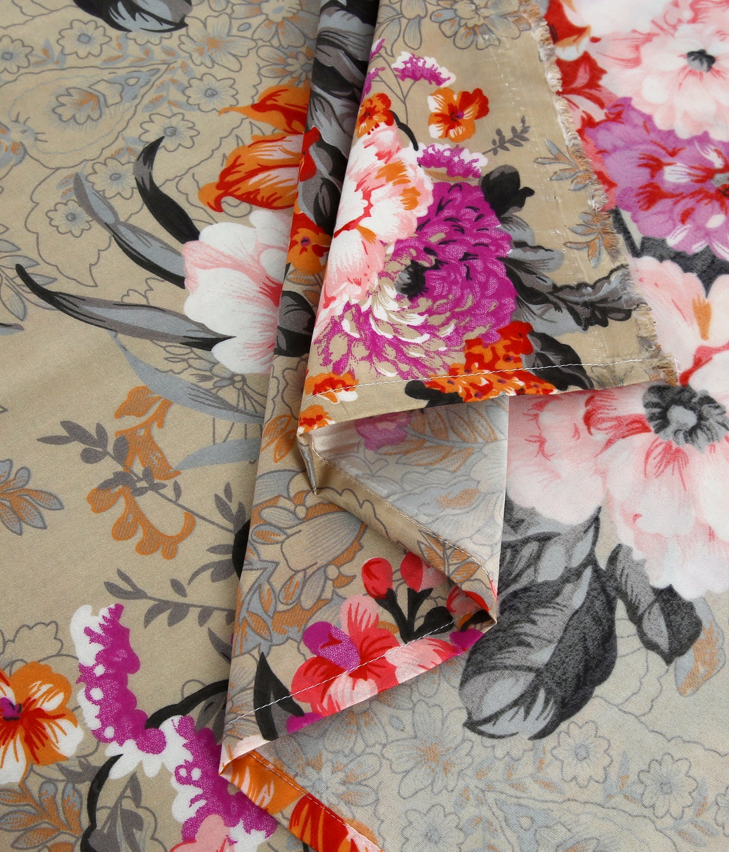 6 Piece - Mutli Bunch Flower Printed Duvet Cover Set