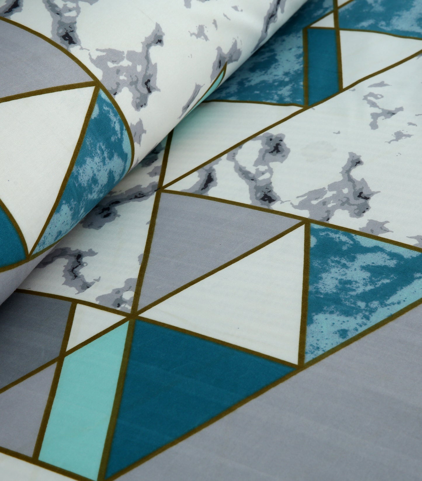 6 Piece - Zinc & Sky Abstract Printed Duvet Cover Set