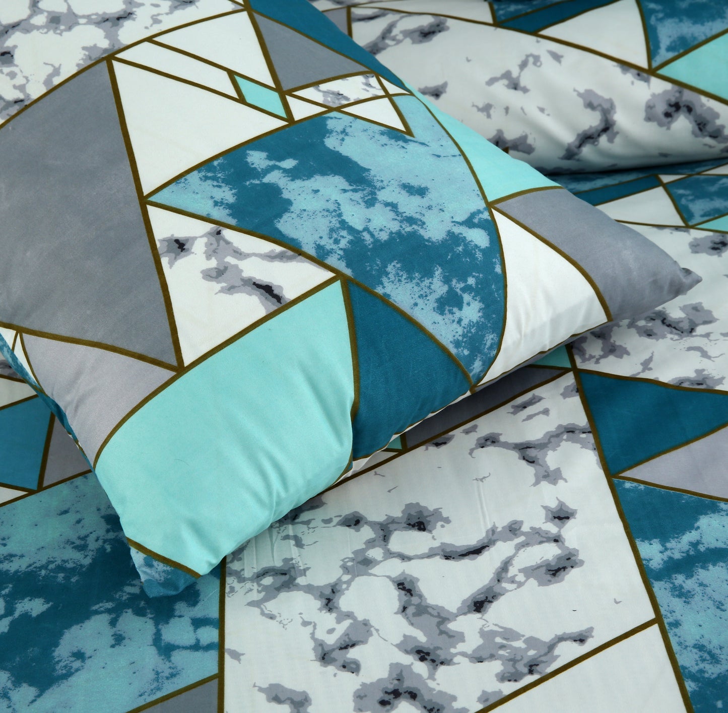 6 Piece - Zinc & Sky Abstract Printed Duvet Cover Set
