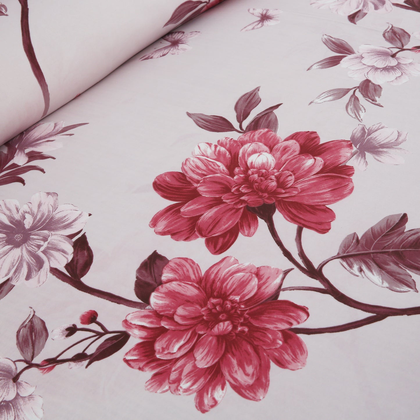 6 Piece - Pink Daisy Flower Printed Duvet Cover Set