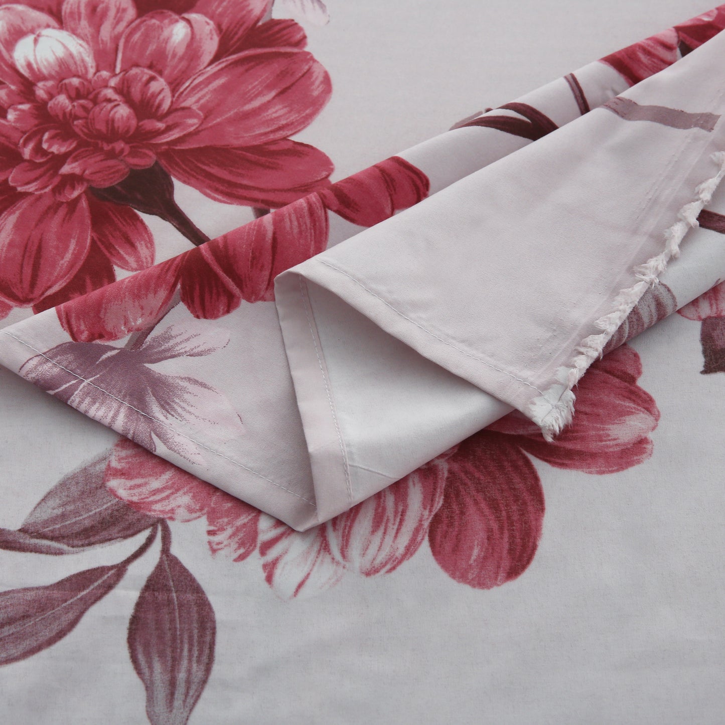 6 Piece - Pink Daisy Flower Printed Duvet Cover Set