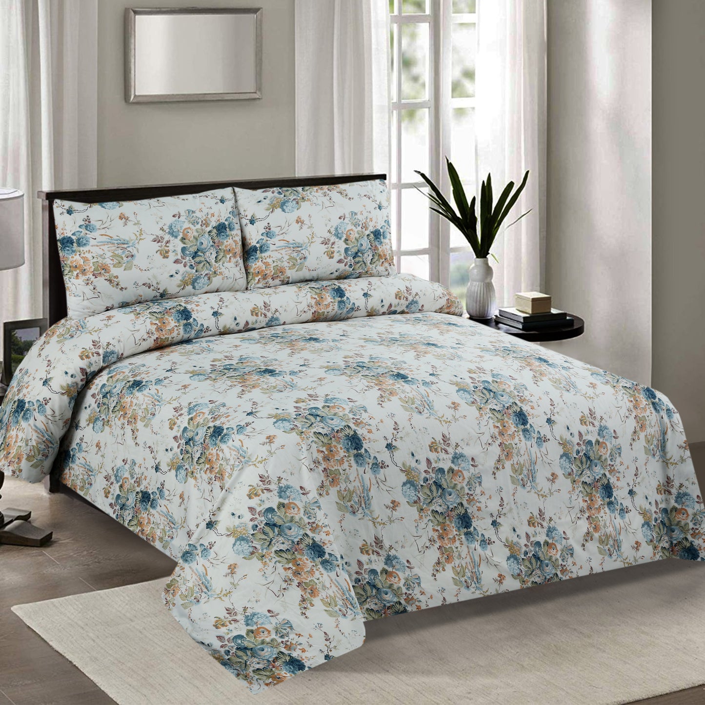 3 Piece - Printed Bed Sheet Set - 3235