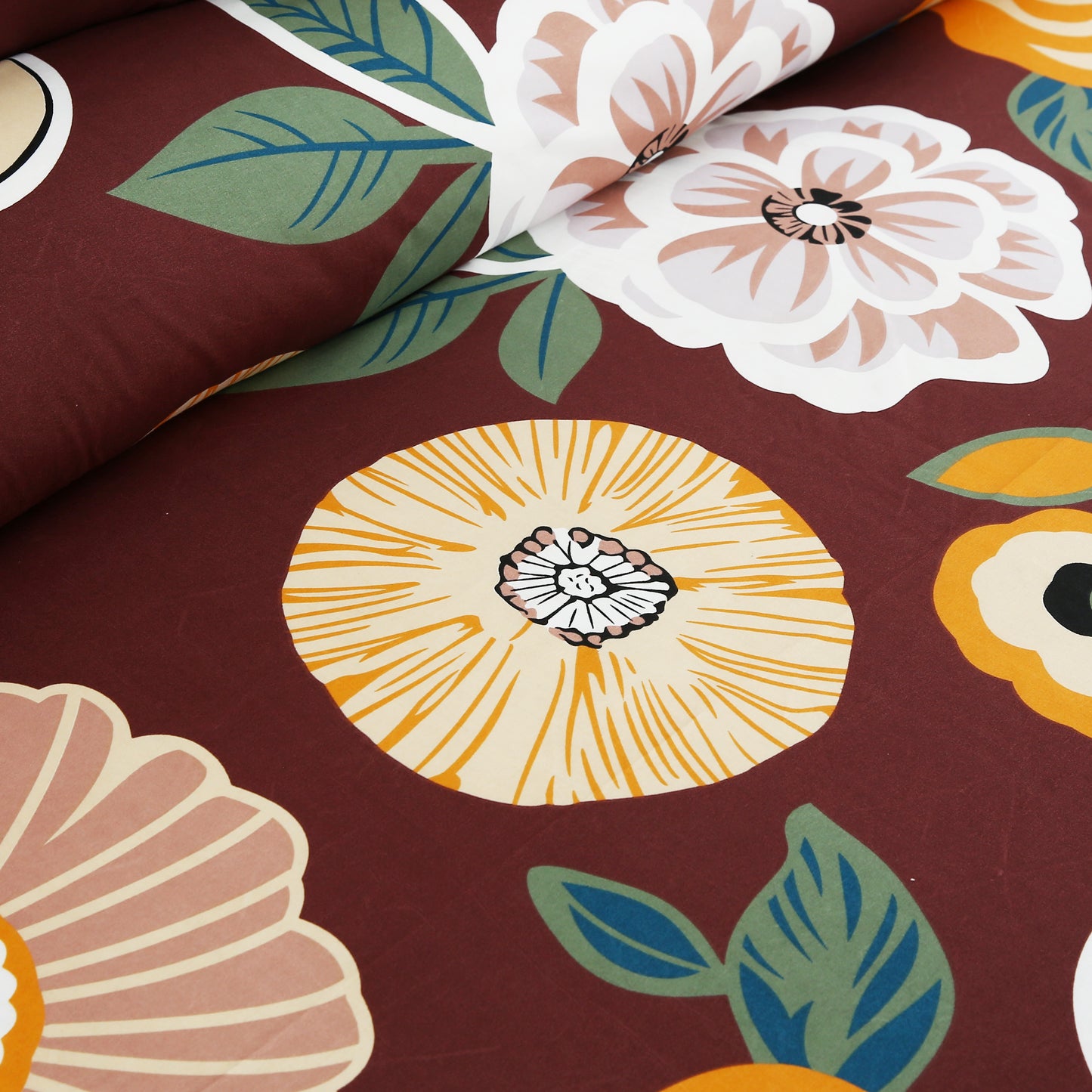 3/6 Piece - Brown Floral Canvas Set - 3193