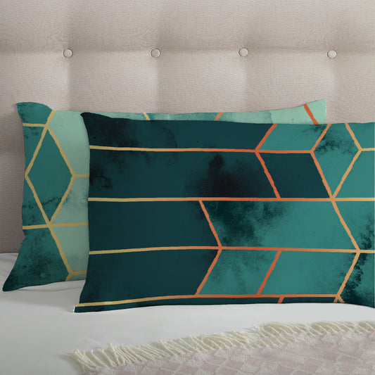 Santorni-Green Printed Bed Sheet