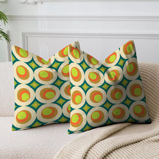 Avocado Round Circled Printed Cushion Cover