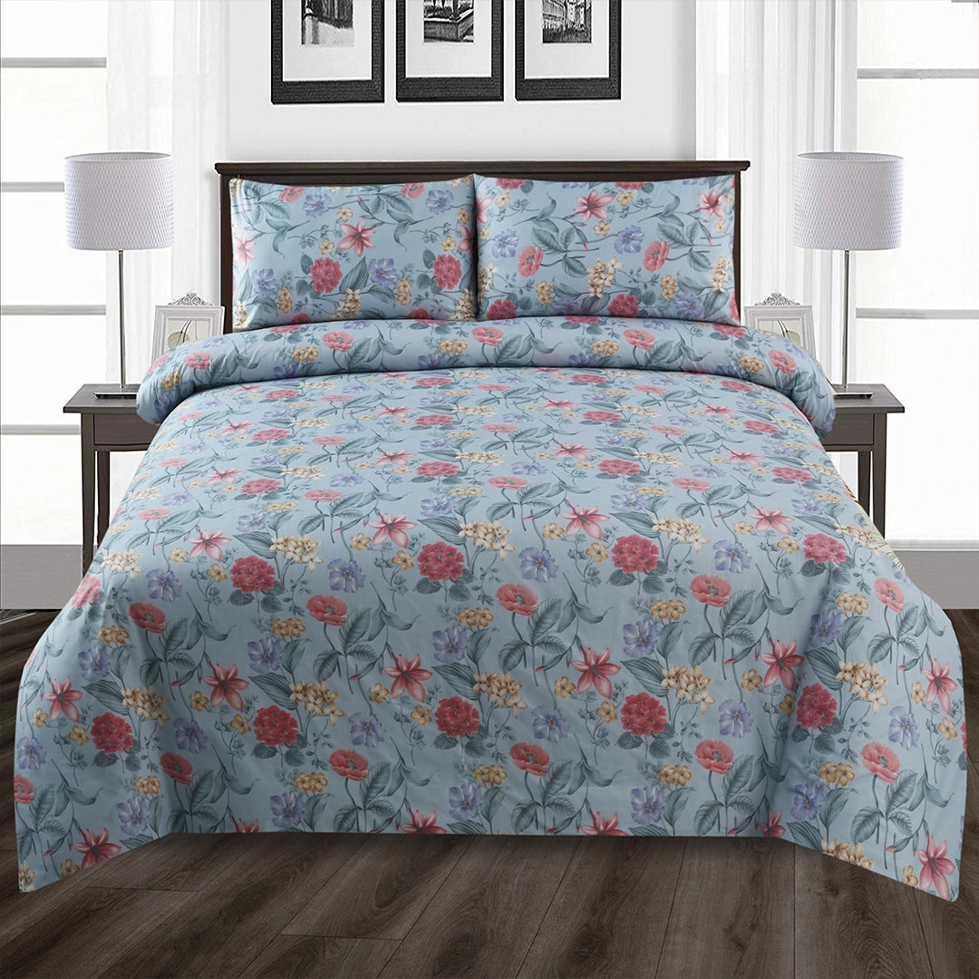 3/6 Piece - Blue Multi Floral Set - 3373