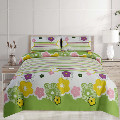 3/6 Piece - Zesty Lime Bloom & Pastel Stripe  Set - 3364