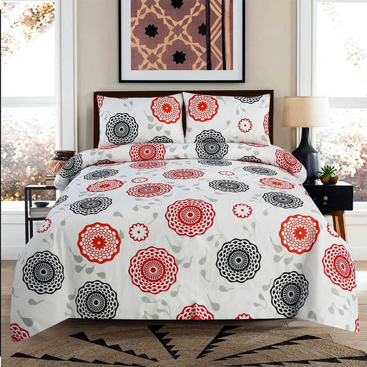 3/6 Piece - Ruby Mandala & Charcoal Bloom Set - 3351