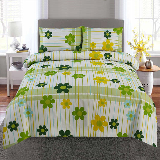3/6 Piece - Leaf Green Daisy & Lemon Ribbon Set - 3357