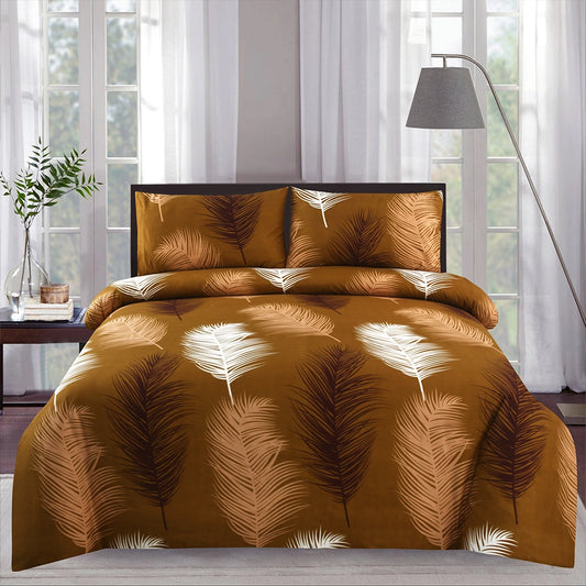 3/6 Piece - Brown & Beige Feather Set - 3371