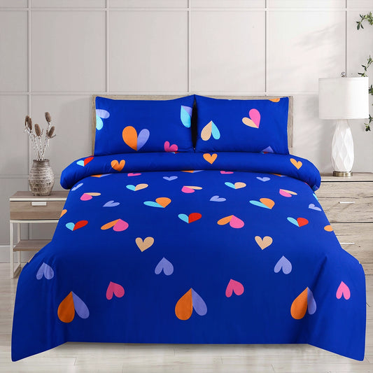 3/6 Piece - Royal Blue Colorful Heart Set - 3393