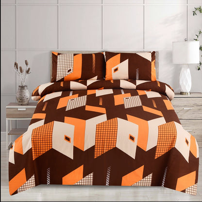 3/6 Piece - Brown & Orange 3D Block  Set - 3396