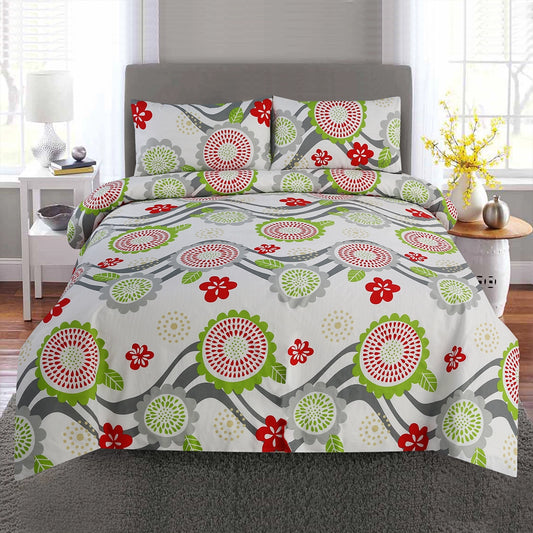 3/6 Piece - Crimson Bloom & Silver Wave Ensemble  Set - 3349