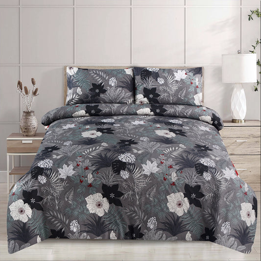 3/6 Piece - Grey Garden Tropical Print Set - 3390
