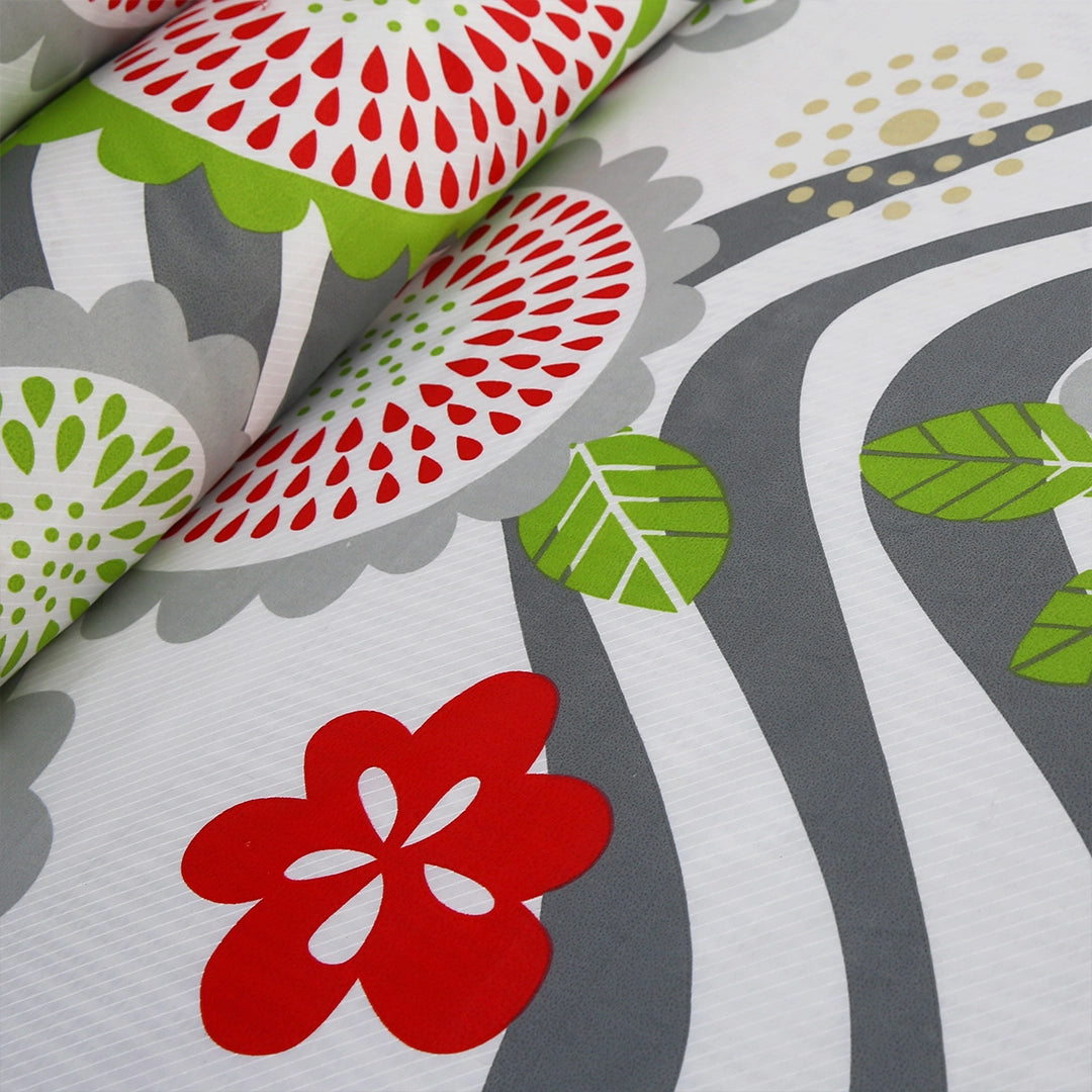 3/6 Piece - Crimson Bloom & Silver Wave Ensemble  Set - 3349