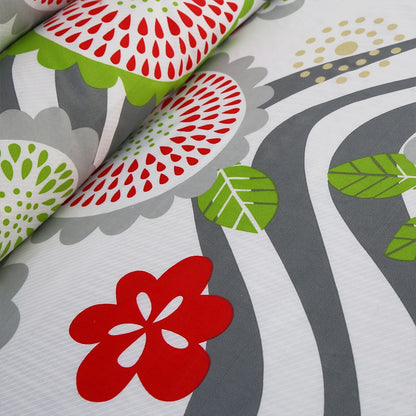 3/6 Piece - Crimson Bloom & Silver Wave Ensemble  Set - 3349
