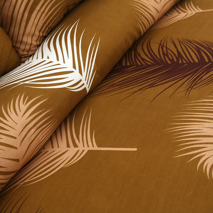 3/6 Piece - Brown & Beige Feather Set - 3371