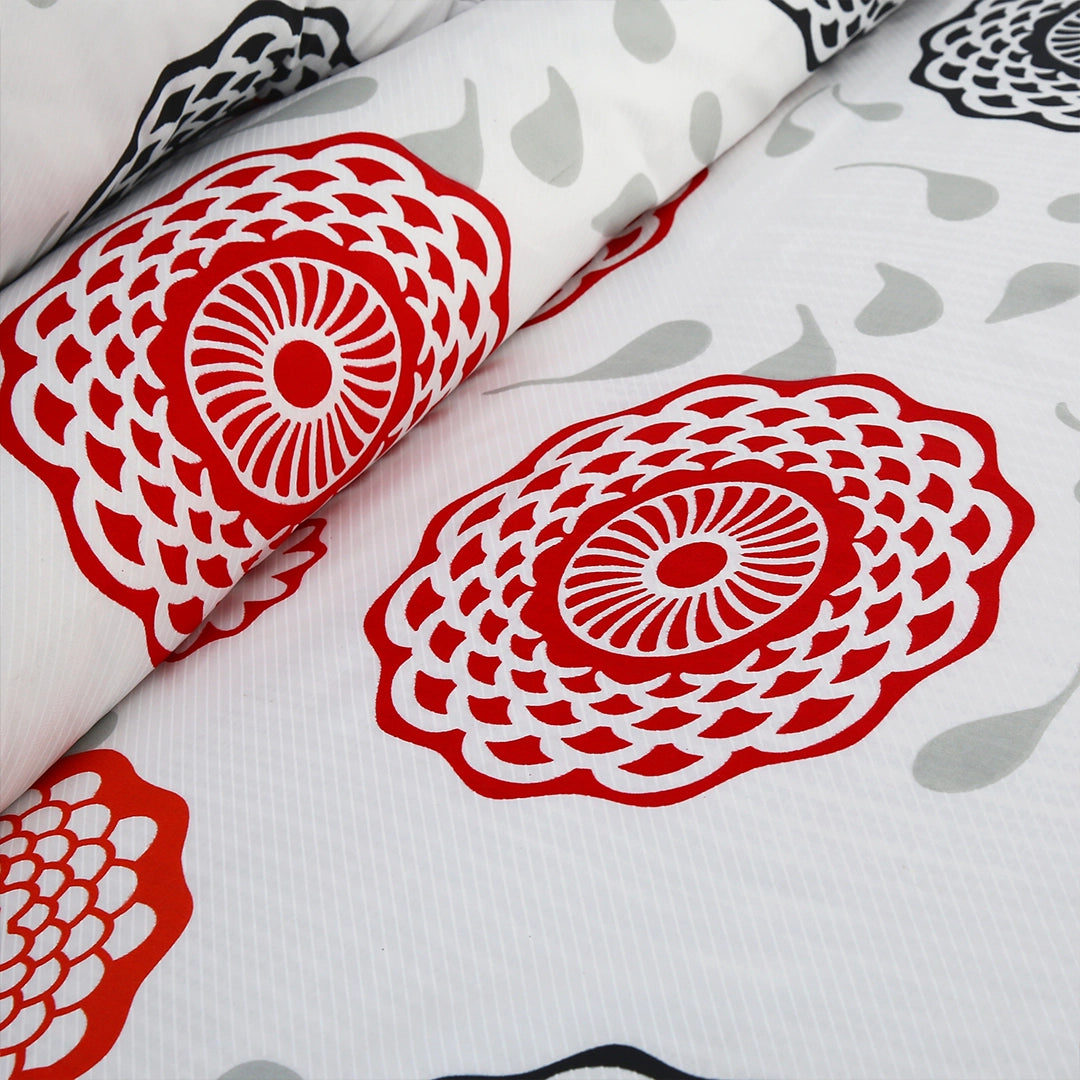 3/6 Piece - Ruby Mandala & Charcoal Bloom Set - 3351