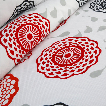 3/6 Piece - Ruby Mandala & Charcoal Bloom Set - 3351