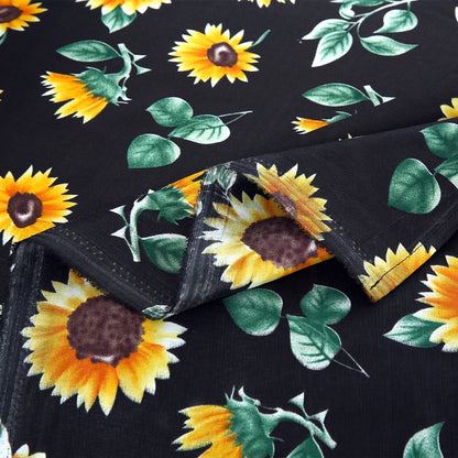 6 Piece - Cheerful Sunflower Patterned Duvet Cover Set