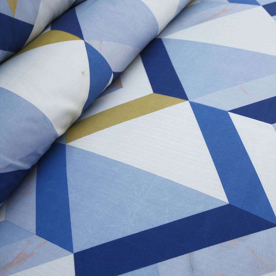3/6 Piece - Blue & Mustard Geometric Set - 3374