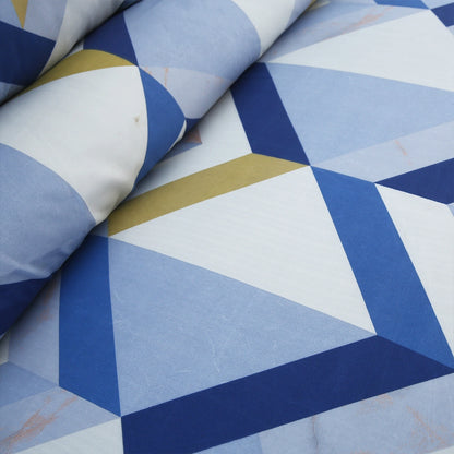 3/6 Piece - Blue & Mustard Geometric Set - 3374