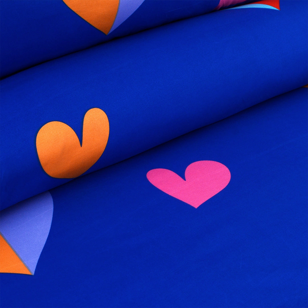 3/6 Piece - Royal Blue Colorful Heart Set - 3393