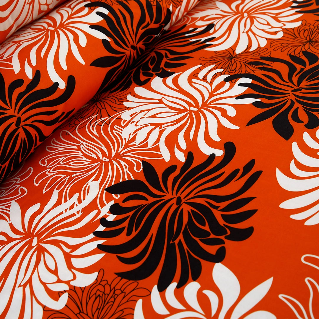 3/6 Piece - Orange & Black Bloom Set - 3377
