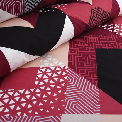 3/6 Piece - Red & Maroon Zig-Zag Set - 3383