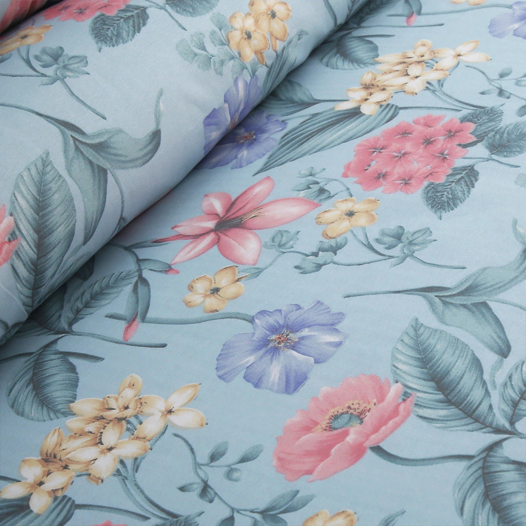 3/6 Piece - Blue Multi Floral Set - 3373