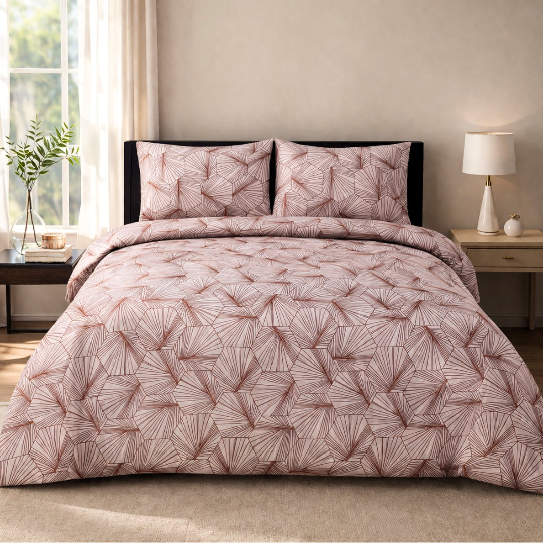 3/6 Piece - Hexa Pink Lined Set - 3165