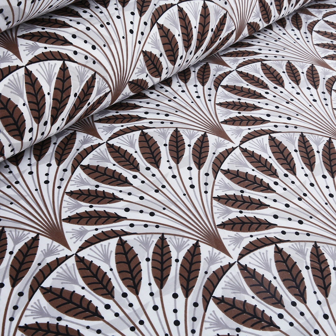 3/6 Piece - Brown & White Feather Set - 3239