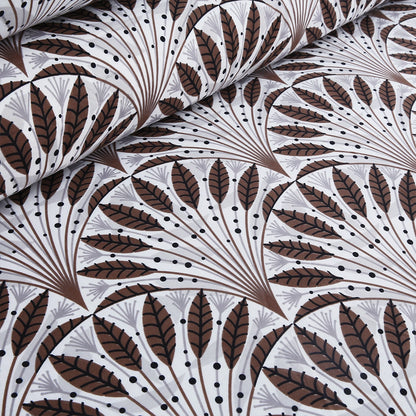 3/6 Piece - Brown & White Feather Set - 3239