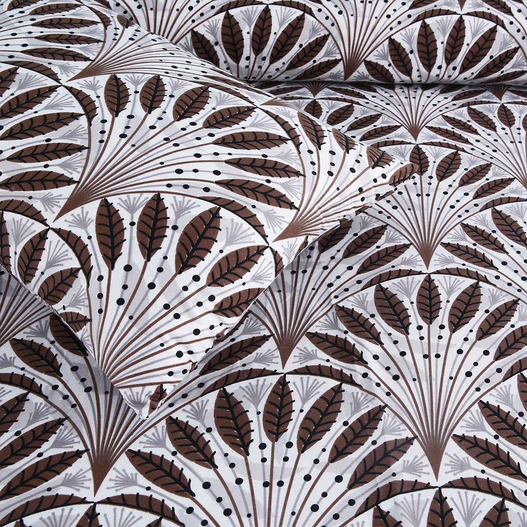 3/6 Piece - Brown & White Feather Set - 3239