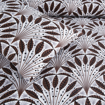 3/6 Piece - Brown & White Feather Set - 3239