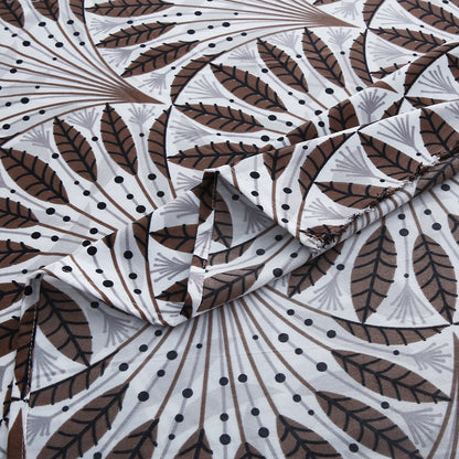 3/6 Piece - Brown & White Feather Set - 3239