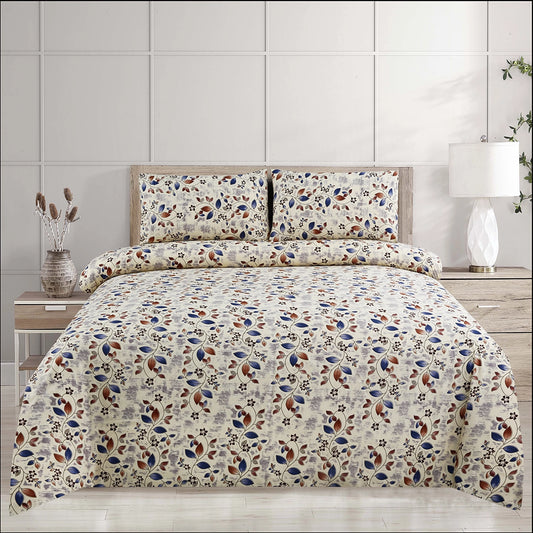 3/6 Piece - Blue & Rust Leaf Set - 3240