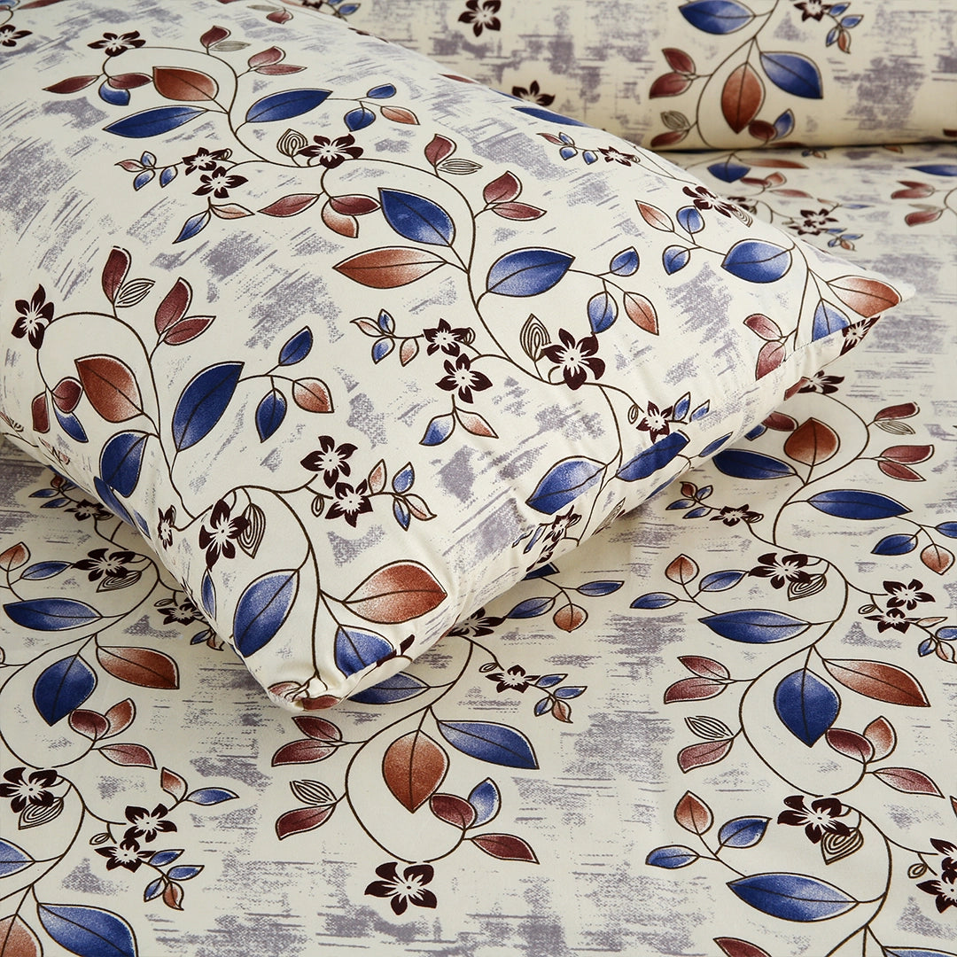 3/6 Piece - Blue & Rust Leaf Set - 3240