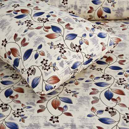 3/6 Piece - Blue & Rust Leaf Set - 3240