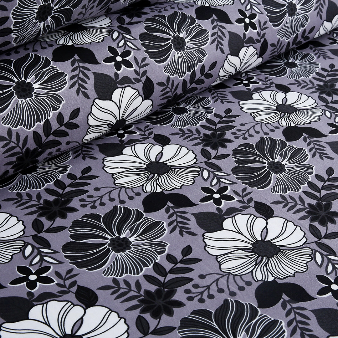 3/6 Piece - Grey Floral Bunch Set - 3243