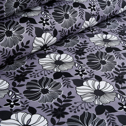 3/6 Piece - Grey Floral Bunch Set - 3243