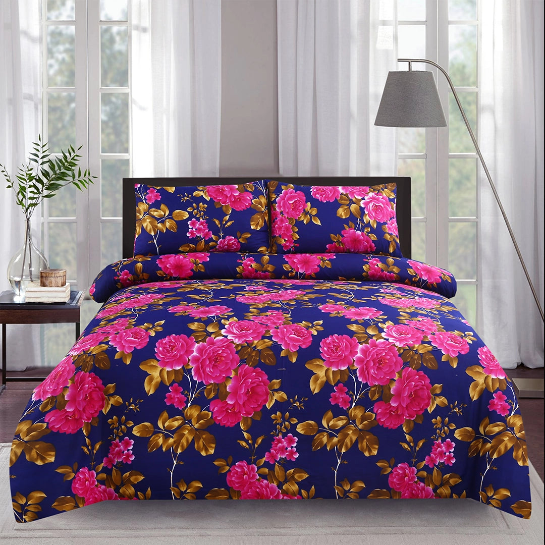 3/6 Piece - Blue & Pink Floral Set - 3244